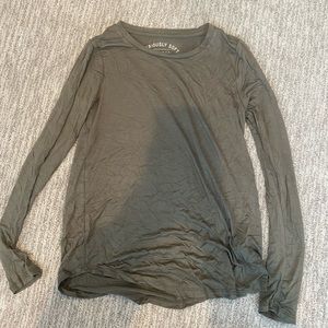Ultra soft army green long sleeve tee